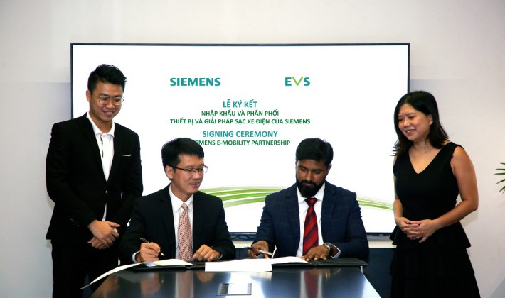 EVS là đối tác giải pháp của Siemens trong lĩnh vực thiết bị sạc xe điện tại Việt Nam