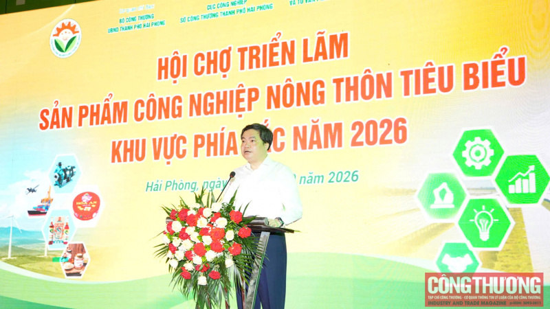 Khai mạc Hội chợ triển lãm sản phẩm công nghiệp nông thôn tiêu biểu khu vực phía Bắc năm 2026