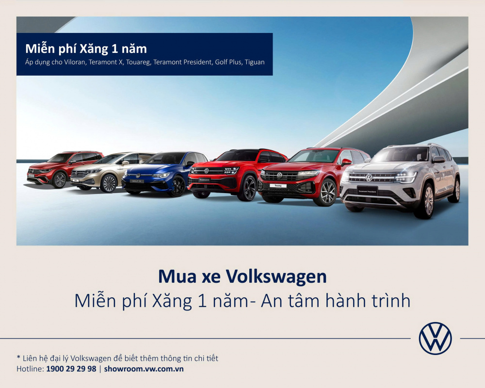 Mua Volkswagen, được tặng xăng 1 năm