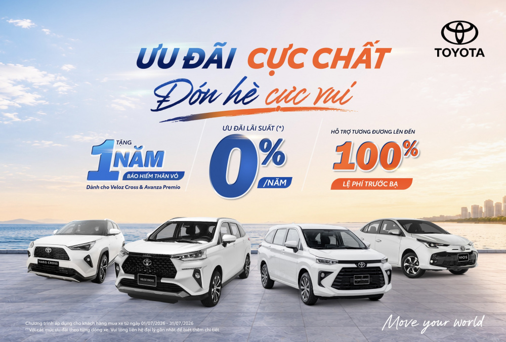 Toyota Việt Nam bán gần 6.500 xe trong tháng 6