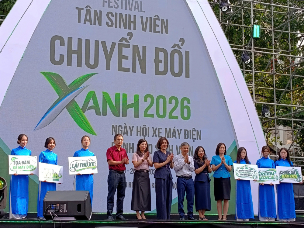 Festival Tân sinh viên Chuyển đổi xanh chính thức khai mạc tại Đại học Bách khoa Hà Nội
