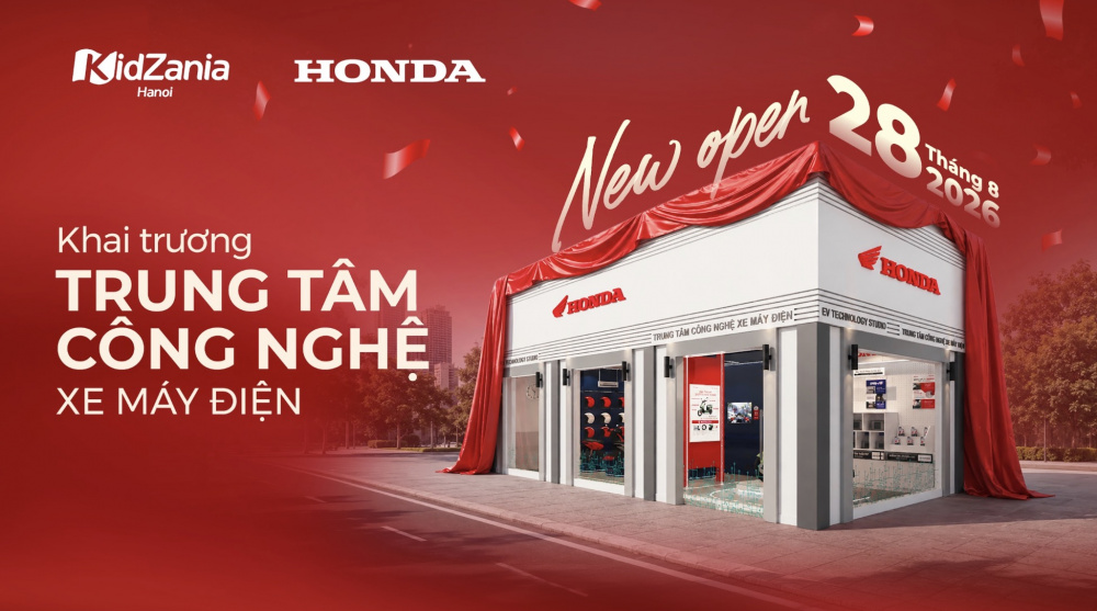 Honda Việt Nam mở sân chơi trải nghiệm công nghệ xe máy điện cho trẻ em tại Hà Nội