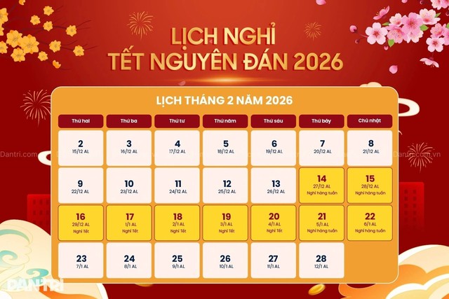 Đề xuất phương án NGHỈ TẾT ÂM LỊCH, NGHỈ LỄ QUỐC KHÁNH 2026- Ảnh 2.