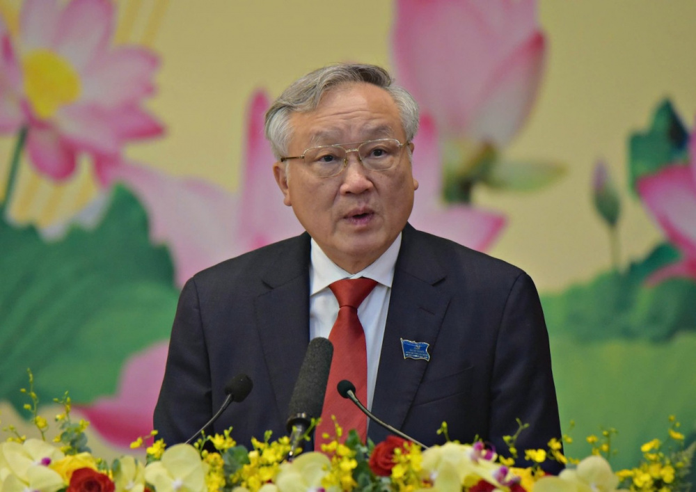 Phó Thủ tướng Thường trực Chính phủ Nguyễn Hòa Bình nhấn mạnh và gợi mở thêm một số vấn đề để Đại hội cùng thảo luận, quyết nghị. - Ảnh: VGP