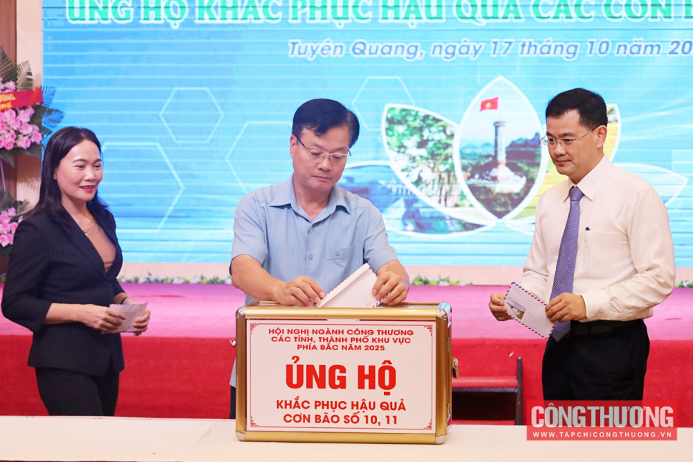 Ngành Công Thương phía Bắc đồng lòng ủng hộ đồng bào khắc phục hậu quả bão lũ