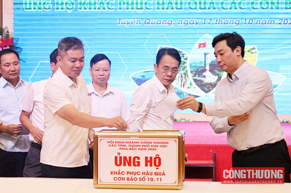 Ngành Công Thương phía Bắc đồng lòng ủng hộ đồng bào khắc phục hậu quả bão lũ