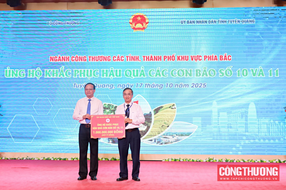 Ngành Công Thương phía Bắc đồng lòng ủng hộ đồng bào khắc phục hậu quả bão lũ