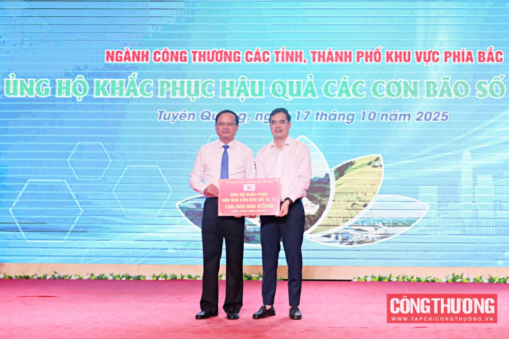 Ngành Công Thương phía Bắc đồng lòng ủng hộ đồng bào khắc phục hậu quả bão lũ