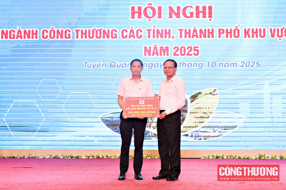 Ngành Công Thương phía Bắc đồng lòng ủng hộ đồng bào khắc phục hậu quả bão lũ