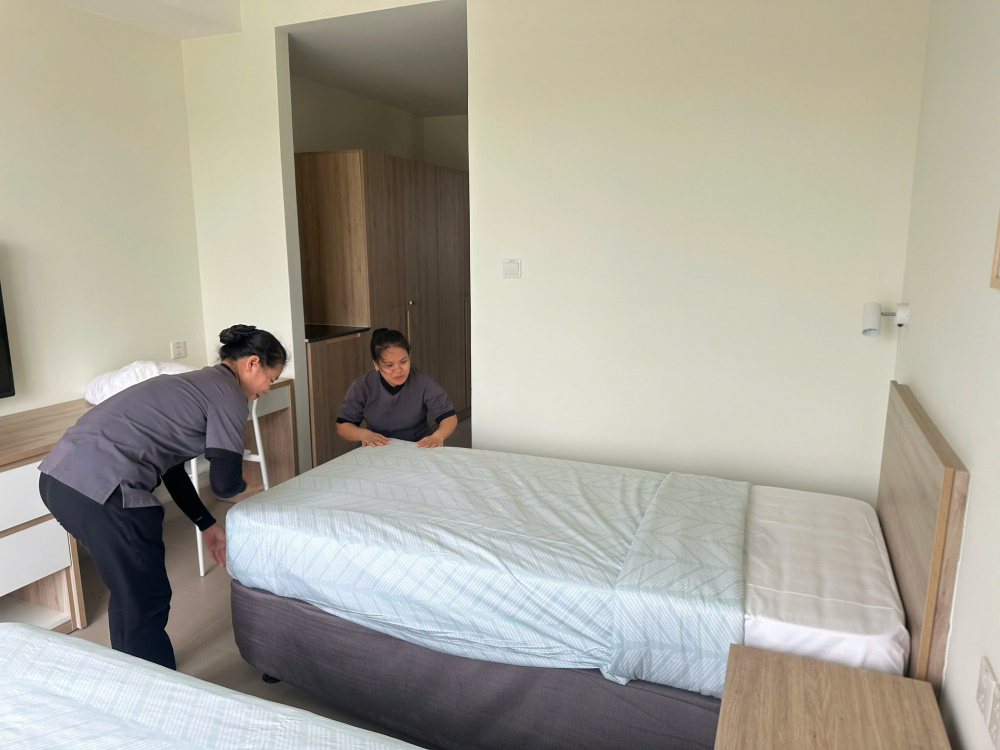 hơn 100 phòng nghỉ với đầy đủ tiện nghi phòng chống bão ở Đà Nẵng