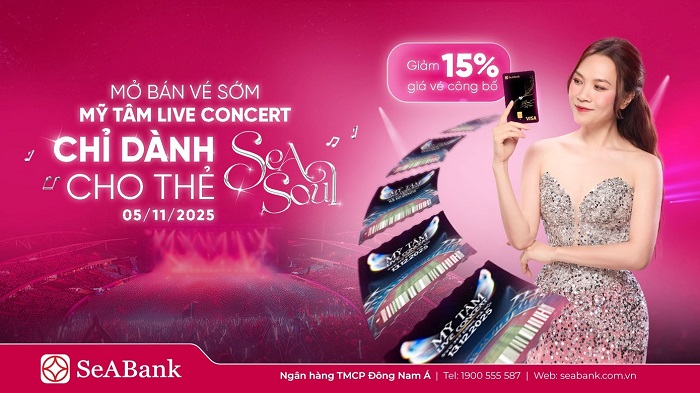 SeABank - Nhà tài trợ độc quyền Mỹ Tâm Live Concert 2025