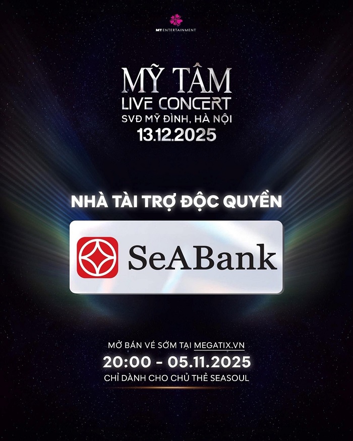 SeABank - Nhà tài trợ độc quyền Mỹ Tâm Live Concert 2025