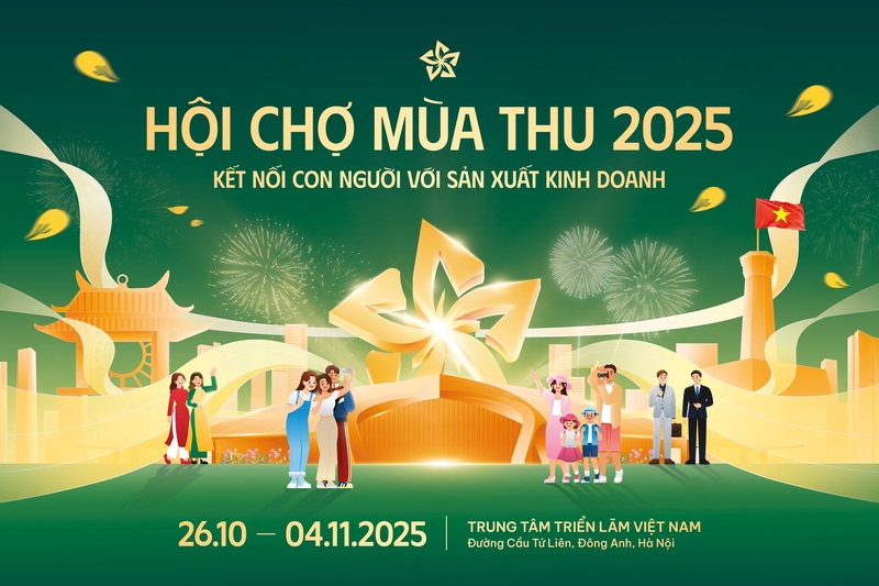 Hội chợ Mùa Thu 2025 tổ chức theo 5 phân khu chủ đề