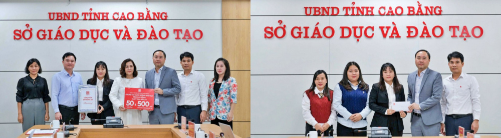 Văn phòng phẩm Hồng Hà trao quà cho ngành giáo dục Cao Bằng