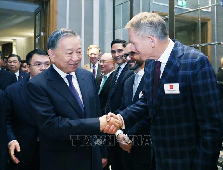 Tổng Bí thư Tô Lâm dự Tọa đàm Doanh nghiệp Việt Nam - Anh- Ảnh 1.