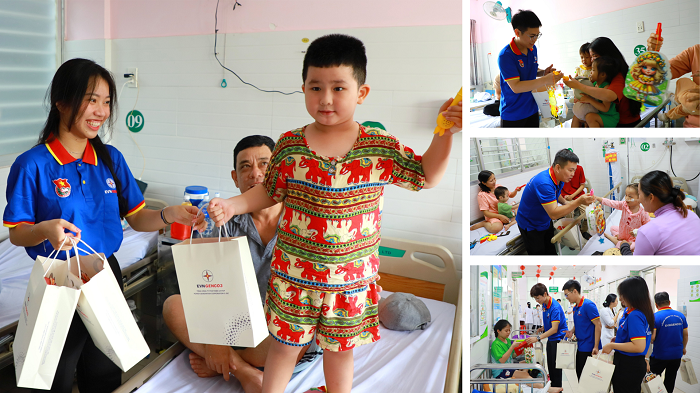 Đoàn EVNGENCO3 trao quà cho các bệnh nhi tại Bệnh viện Lê Văn Thịnh