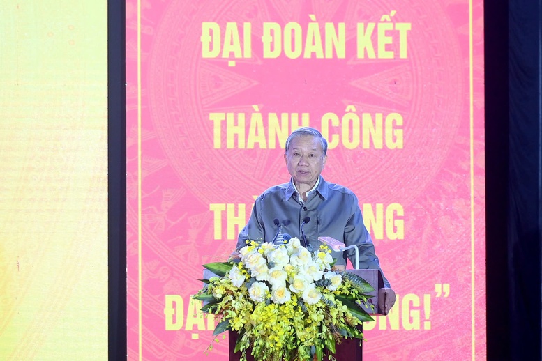 Phát biểu của Tổng Bí thư Tô Lâm nhân dự Ngày hội Đại đoàn kết toàn dân tộc tại phường Thượng Cát, Hà Nội- Ảnh 1.