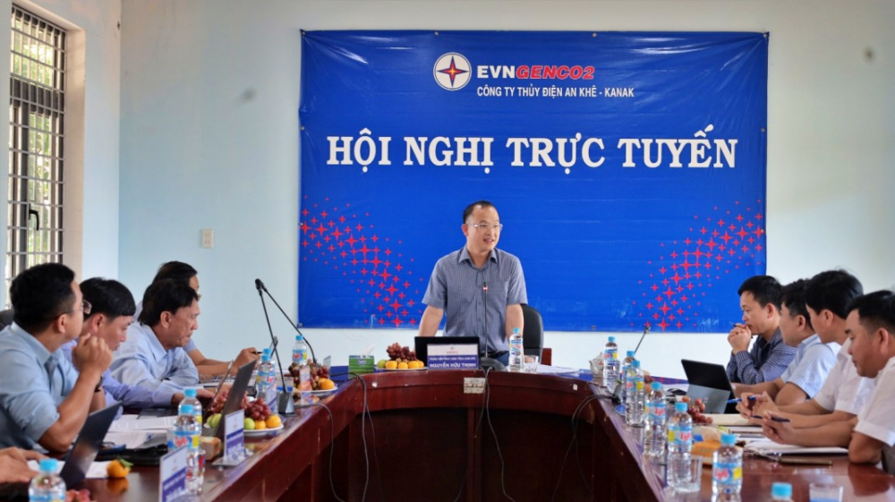 Hinh ảnh buổi làm việc trực tuyến với Thủy điện An Khê - Ka Nak