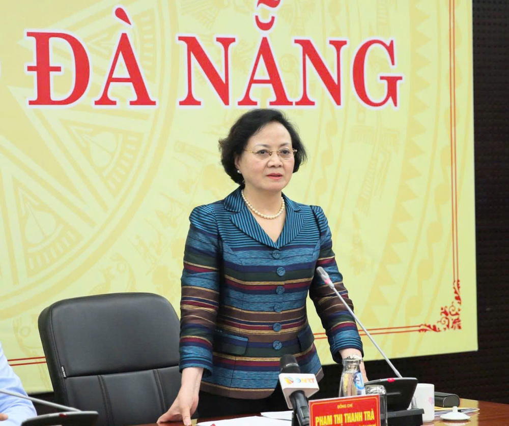Phó Thủ tướng Phạm Thị Thanh Trà phát biểu tại buổi làm việc với UBND TP. Đà Nẵng về tình hình triển khai sắp xếp tổ chức bộ máy và vận hành mô hình chính quyền địa phương hai cấp - Ảnh: VGP/Thu Giang