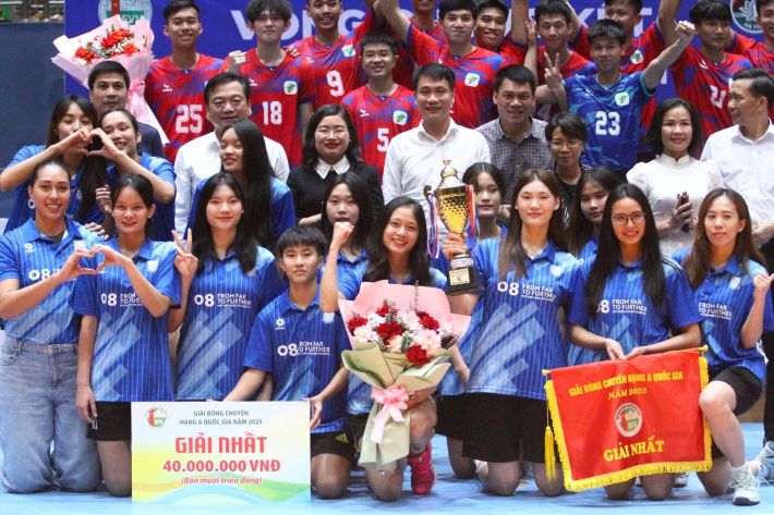 Đội bóng chuyền nữ Hà Nội Tasco Auto vô địch Giải bóng chuyền hạng A quốc gia năm 2025