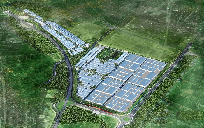 Phối cảnh KCN Lý Thường Kiệt tổng vốn đầu tư hơn 2.800 tỷ đồng của Hòa Phát 