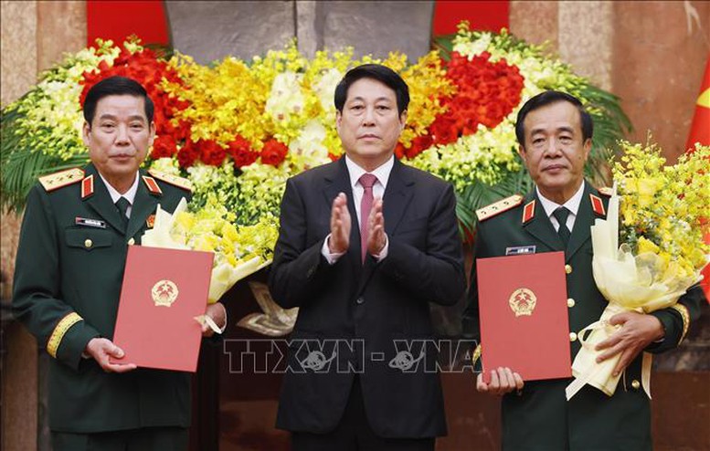 Trao quyết định bổ nhiệm Chủ nhiệm Tổng cục Chính trị và thăng quân hàm Đại tướng, Thượng tướng- Ảnh 2.
