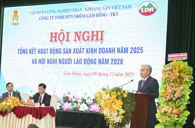 Tổng Giám đốc TKV Vũ Anh Tuấn phát biểu tại hội nghị