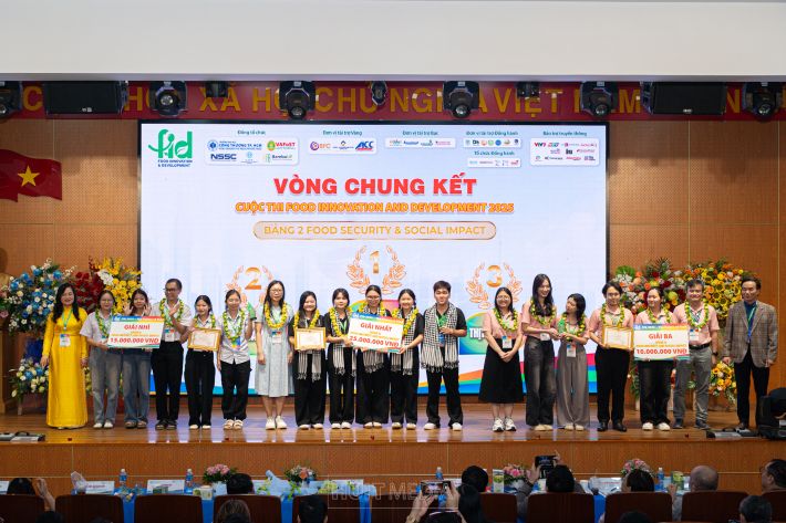 Các đội thi đạt giải nhất, nhì, ba tại bảng 2 Food Security & Social Impact - Các sản phẩm tạo tác động tích cực cho cộng đồng/giải quyết vấn đề an ninh lương thực 