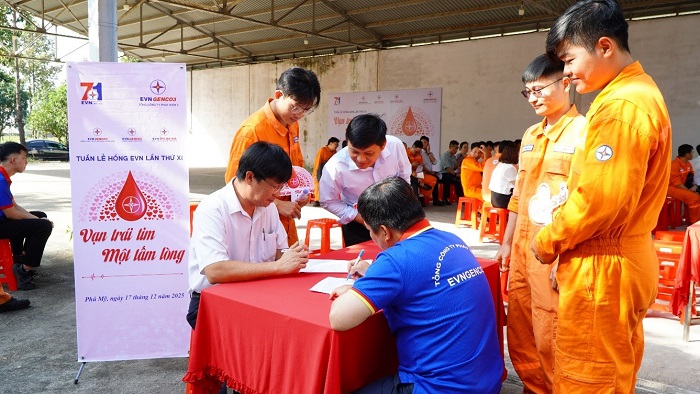 Công ty Nhiệt điện Phú Mỹ hiến tặng đóng góp hơn 52 đơn vị máu