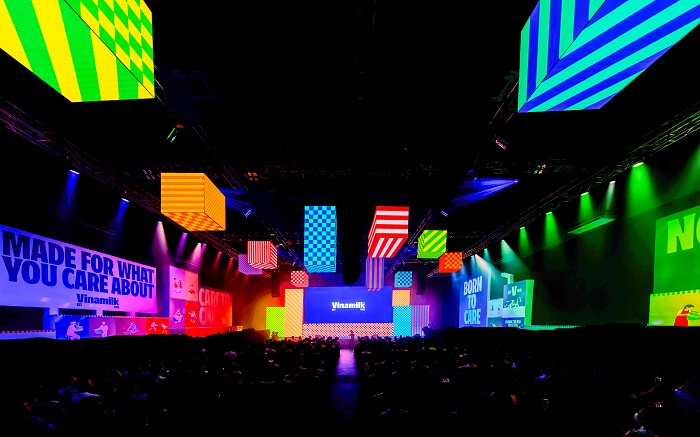 Bộ nhận diện thương hiệu mới thể hiện rõ nét tinh thần đổi mới, sáng tạo của Vinamilk, dưới sự dẫn dắt của bà Mai Kiều Liên (Ảnh: Minh Anh).