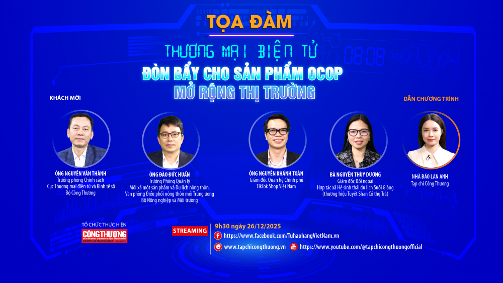 [Tọa đàm trực tuyến] Thương mại điện tử - Đòn bẩy cho sản phẩm OCOP mở rộng trên thị trường nội địa