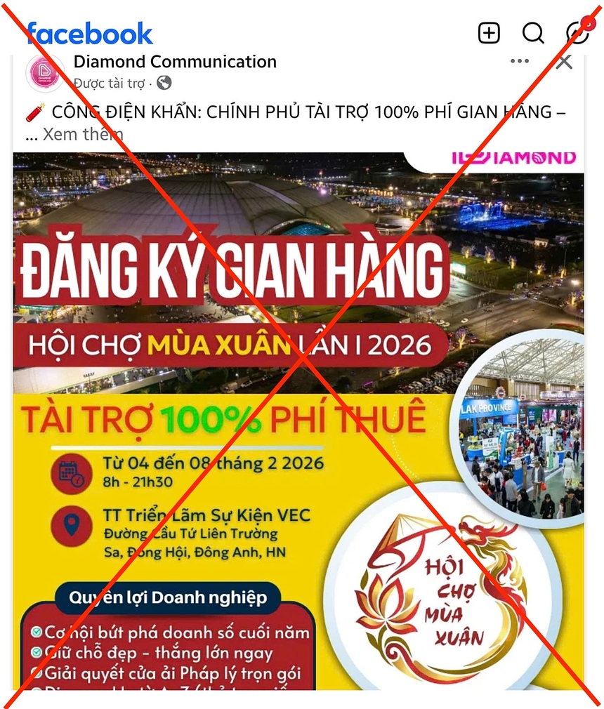 Bộ Công Thương cảnh báo thông tin không xác thực về Hội chợ Mùa Xuân 2026