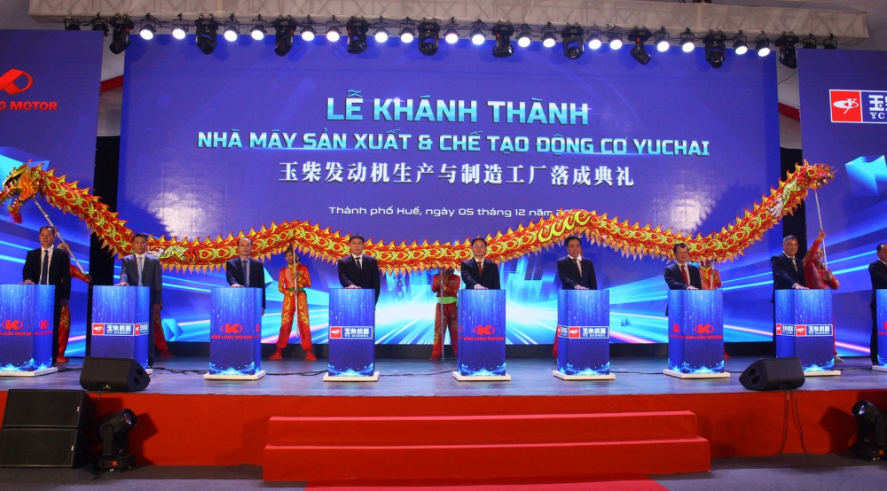 Lễ khánh thành nhà máy sản xuất và chế tạo động cơ Yuchai và xuất xưởng động cơ Yuchai - Ảnh: VGP