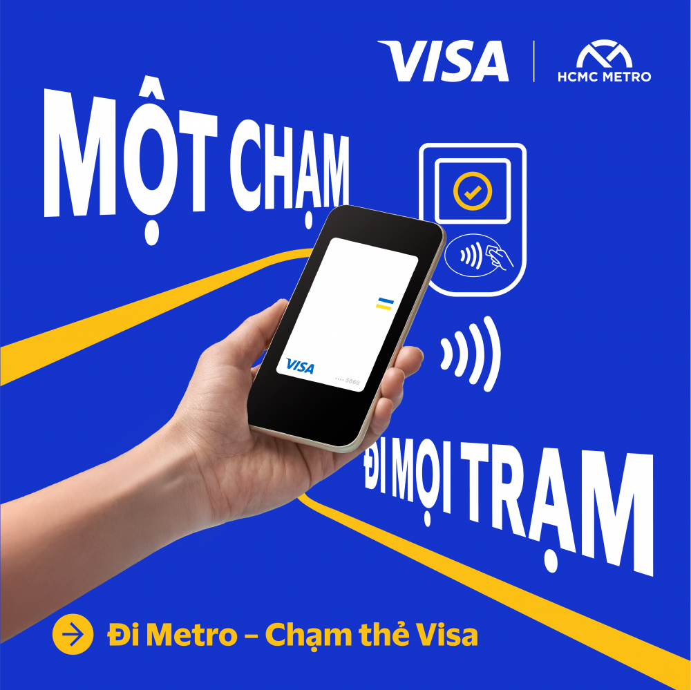 Visa thúc đẩy thanh toán không tiền mặt trên Tuyến Metro Số 1