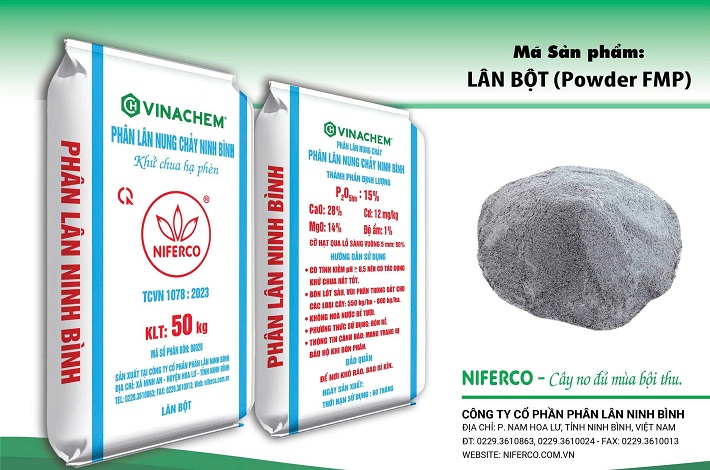 Sản phẩm phân bón của Phân lân Ninh Bình