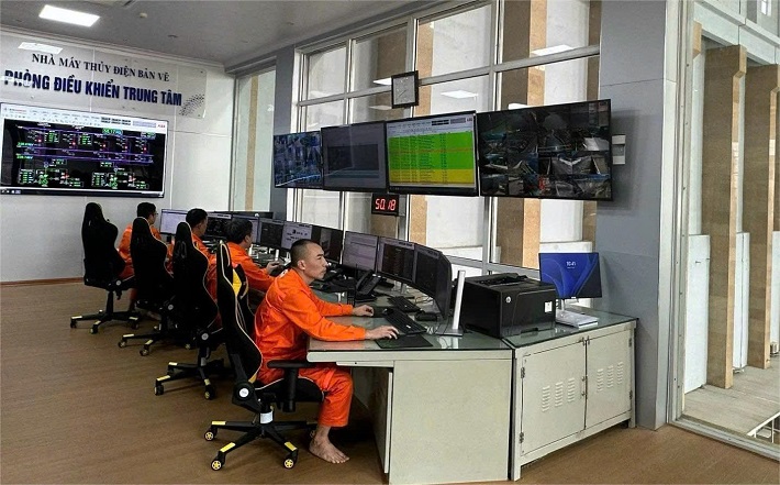 Phòng điều khiển trung tâm tại Nhà máy Thủy điện Bản Vẽ