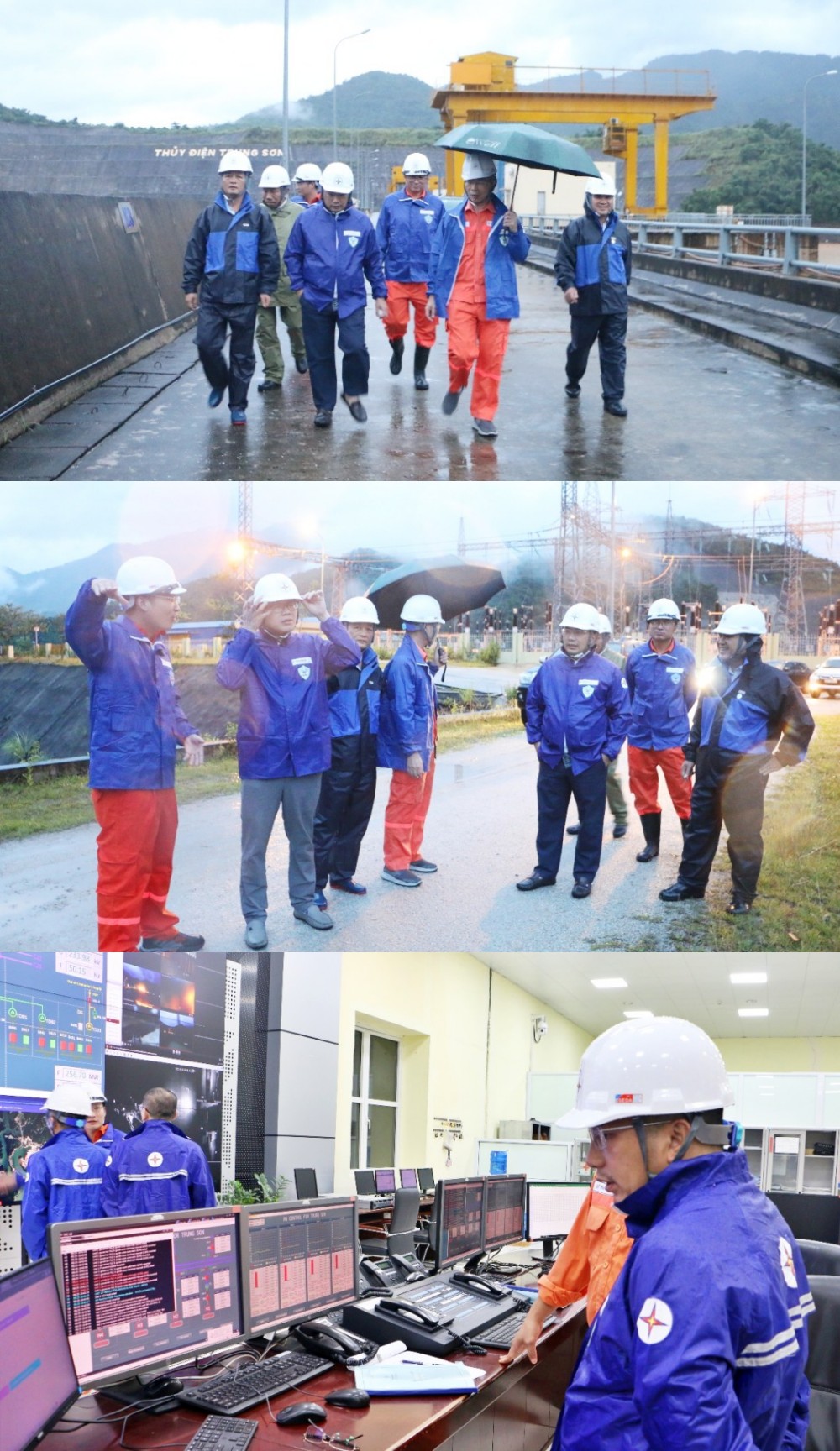 doàn công tác kiểm tra Thủy điện Trung Sơn