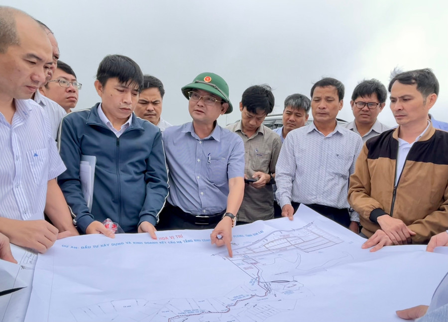 Phó Chủ tịch UBND tỉnh Gia Lai Nguyễn Tự Công Hoàng trực tiếp kiểm tra tại Khu Công nghiệp Nam Pleiku