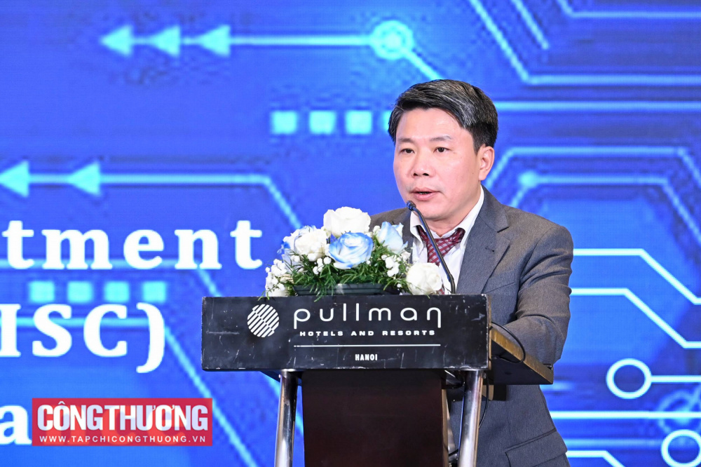 Ông Phạm Thanh Bình - Giám đốc Trung tâm xúc tiến, thông tin và hỗ trợ đầu tư phía Bắc, Cục Đầu tư nước ngoài (Bộ Tài chính) phát biểu tại Hội thảo “Xúc tiến đầu tư trong lĩnh vực công nghiệp hỗ trợ” diễn ra sáng 5/8/2025