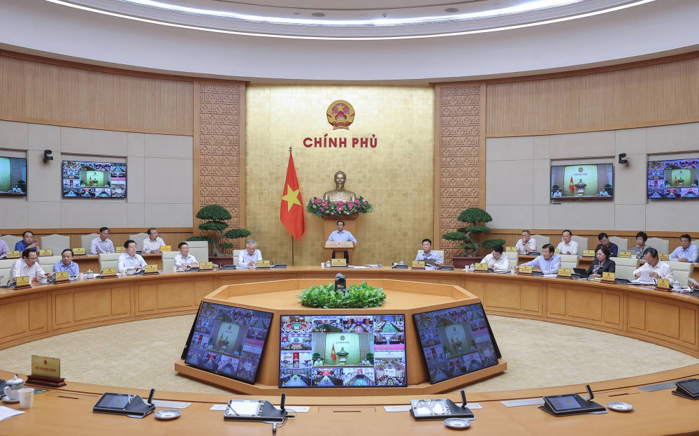 Thủ tướng đề nghị các đại biểu phân tích, đánh giá tình hình; các địa phương nêu các vướng mắc trong vận hành chính quyền địa phương 2 cấp cần Trung ương tháo gỡ... - Ảnh: VGP
