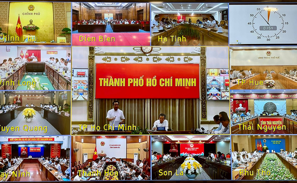 Phiên họp Chính phủ thường kỳ tháng 7 trực tuyến với các tỉnh, thành phố trực thuộc Trung ương tập trung thảo luận về tình hình kinh tế - xã hội tháng 7 và 7 tháng năm 2025, tình hình giải ngân vốn đầu tư công, 3 chương trình mục tiêu quốc gia và một số nội dung quan trọng khác - Ảnh: VGP