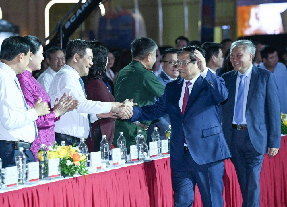 Thủ tướng Phạm Minh Chính tham dự Lễ bế mạc Triển lãm thành tựu Đất nước tối 15/9/2025 - Ảnh: Trần Hải 