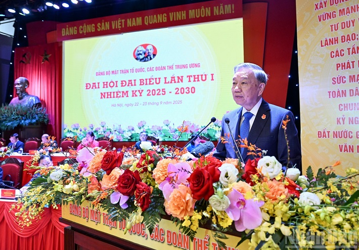 Tổng Bí thư Tô Lâm phát biểu chỉ đạo đại hội.