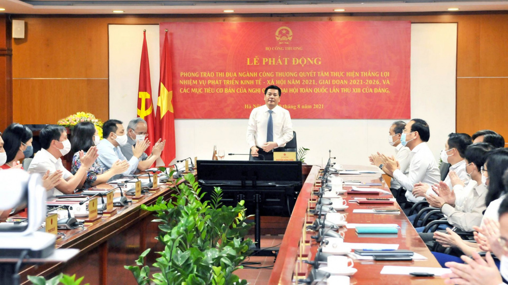 Bộ Công Thương tổ chức Lễ phát động Phong trào thi đua ngành Công Thương quyết tâm thực hiện thắng lợi nhiệm vụ phát triển kinh tế - xã hội năm 2021, giai đoạn 2021- 2026, và các mục tiêu cơ bản của Nghị quyết Đại hội Đảng toàn quốc lần thứ XIII của Đảng ngày 30/8/2021