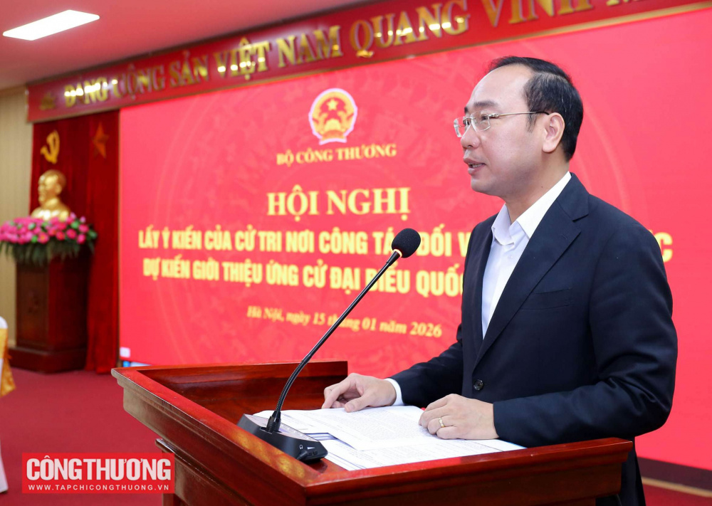 Thống nhất 100% giới thiệu Bí thư Đảng ủy, Quyền Bộ trưởng Bộ Công Thương Lê Mạnh Hùng ứng cử đại biểu Quốc hội khóa XVI