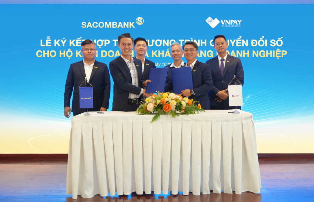 Ngân hàng Sacombank và VNPAY ra mắt bộ giải pháp số hóa toàn diện cho hộ kinh doanh và SME