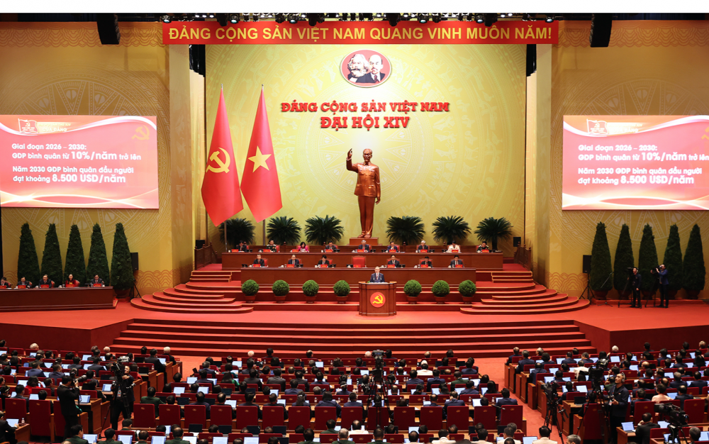 Đại hội đại biểu toàn quốc lần thứ XIV của Đảng Cộng sản Việt Nam chính thức khai mạc sáng ngày 20/01/2026 - Ảnh: VGP