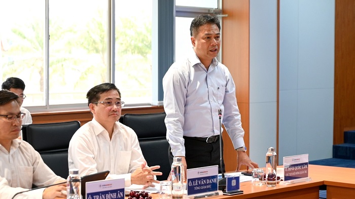 Ông Đinh Quốc Lâm - Chủ tịch HĐQT EVNGENCO3 phát biểu tại Hội nghị