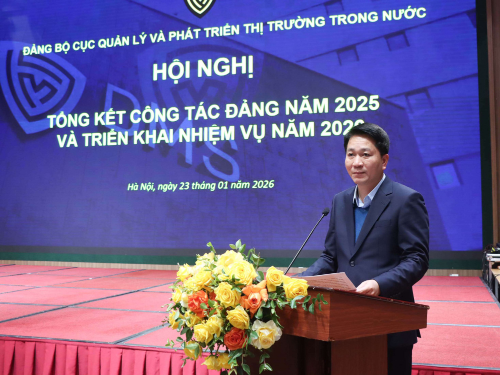 Cục Quản lý và Phát triển thị trường trong nước tổng kết công tác Đảng năm 2025, triển khai nhiệm vụ năm 2026