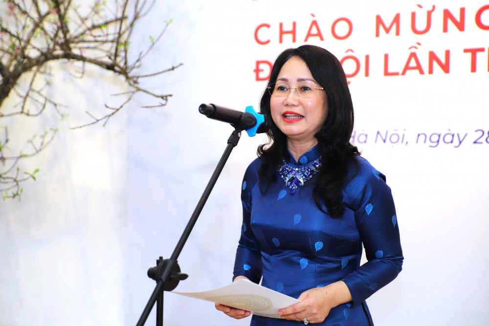 Thứ trưởng Thường trực Bộ Văn hóa, Thể thao và Du lịch Lâm Thị Phương Thanh phát biểu tại buổi lễ